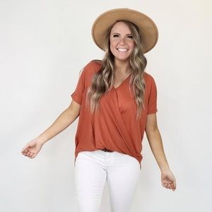 Easy Throw And Go Orange Blouse